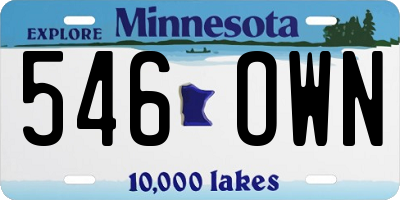 MN license plate 546OWN