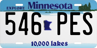 MN license plate 546PES