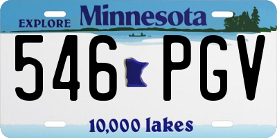MN license plate 546PGV