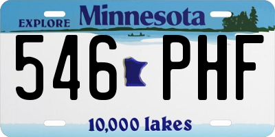 MN license plate 546PHF
