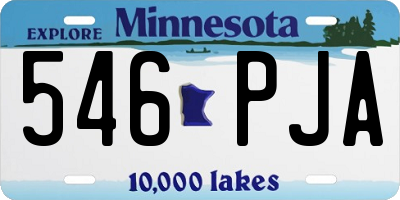 MN license plate 546PJA