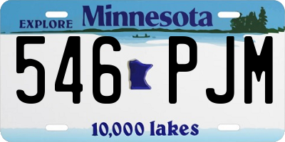 MN license plate 546PJM
