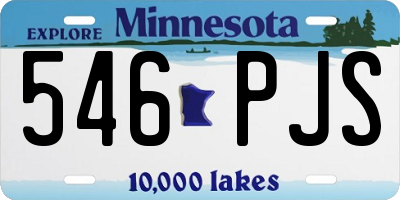 MN license plate 546PJS