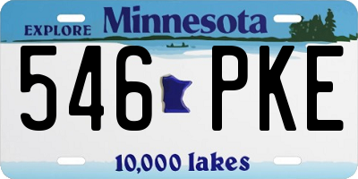 MN license plate 546PKE