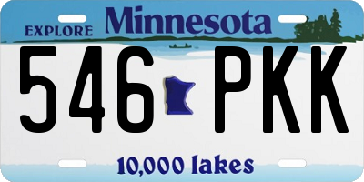 MN license plate 546PKK