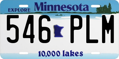 MN license plate 546PLM