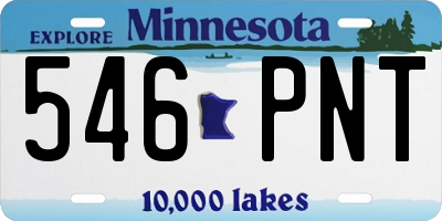 MN license plate 546PNT
