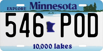 MN license plate 546POD
