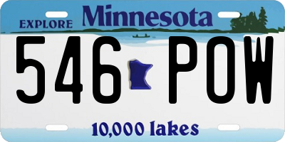 MN license plate 546POW