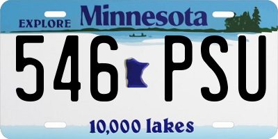 MN license plate 546PSU