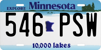 MN license plate 546PSW