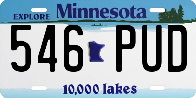 MN license plate 546PUD