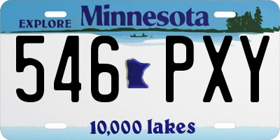 MN license plate 546PXY