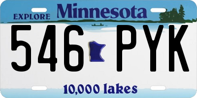 MN license plate 546PYK