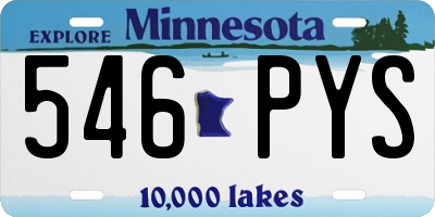 MN license plate 546PYS