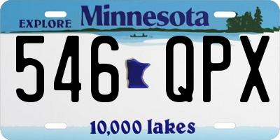 MN license plate 546QPX