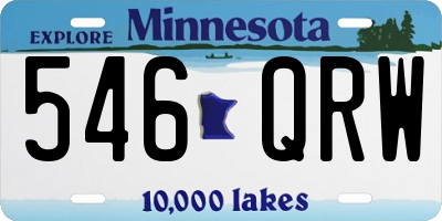 MN license plate 546QRW