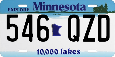 MN license plate 546QZD