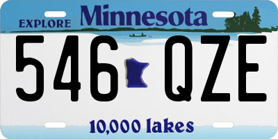 MN license plate 546QZE