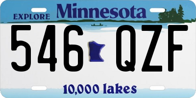 MN license plate 546QZF