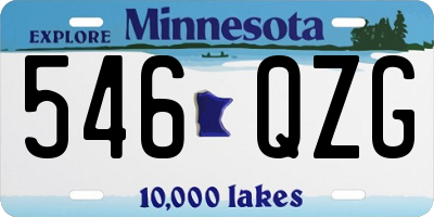 MN license plate 546QZG