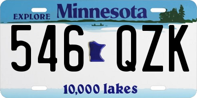MN license plate 546QZK