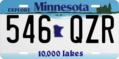 MN license plate 546QZR