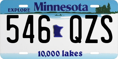 MN license plate 546QZS