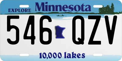 MN license plate 546QZV