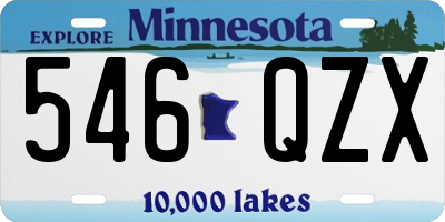 MN license plate 546QZX