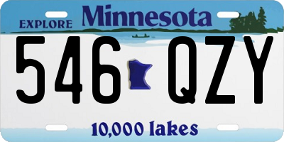 MN license plate 546QZY