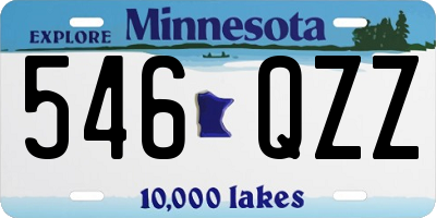 MN license plate 546QZZ