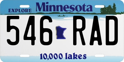 MN license plate 546RAD