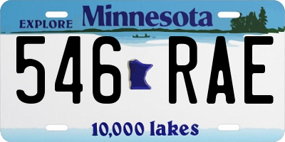 MN license plate 546RAE