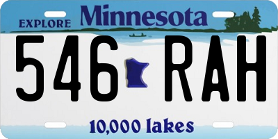 MN license plate 546RAH