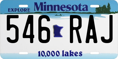 MN license plate 546RAJ
