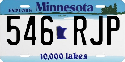 MN license plate 546RJP