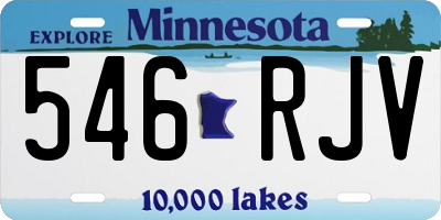 MN license plate 546RJV
