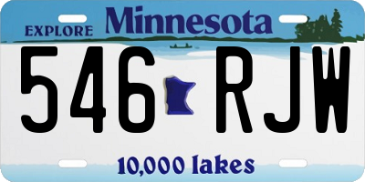 MN license plate 546RJW