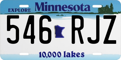 MN license plate 546RJZ