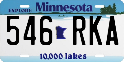 MN license plate 546RKA