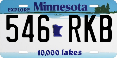 MN license plate 546RKB
