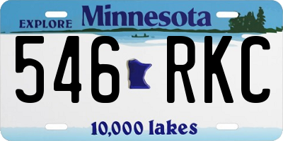 MN license plate 546RKC