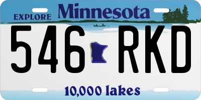 MN license plate 546RKD