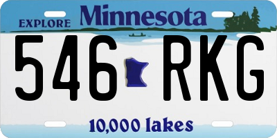 MN license plate 546RKG