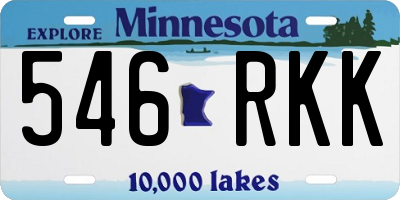 MN license plate 546RKK