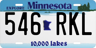 MN license plate 546RKL