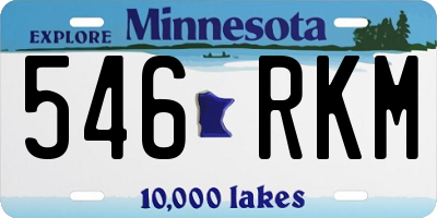 MN license plate 546RKM