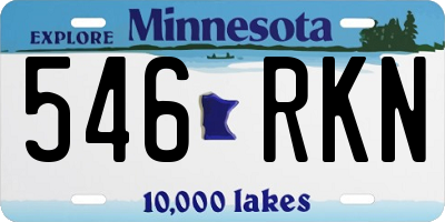 MN license plate 546RKN