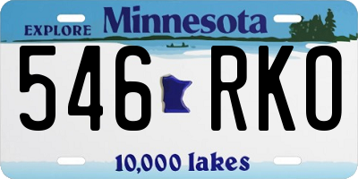 MN license plate 546RKO